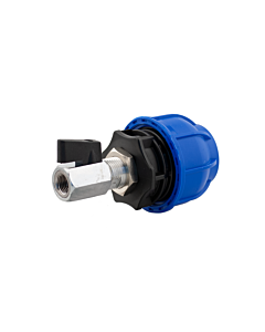 Sicomat Endstopfen R249 - 25 mm mit kugelhahn 1/4